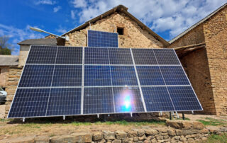 Paneles solares en Aislada